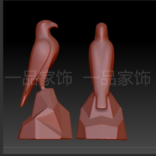 18改老鹰stl雕刻图圆雕图模型文件三维立体精雕图3d打印