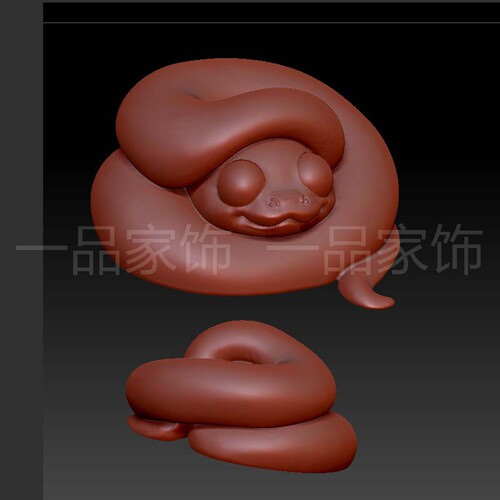 66改造蛇好stl格式圆雕图雕刻图模型文件三维立体图3d