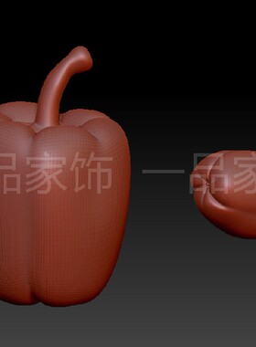 灯笼椒哦87圆雕图核雕图stl模型三维图立体图精雕图3d打印非实物