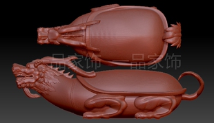 改长龙龟圆雕图stl模型核雕图三维图立体图精雕图3d打印非实物