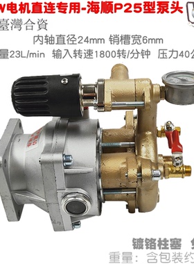 2.2KW电机连体直连泵头轴径24mm海顺P25型农用高压喷雾打药机园林