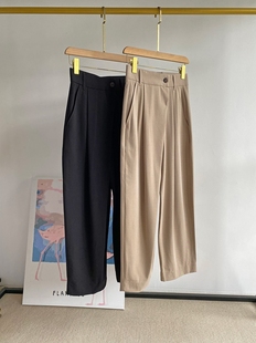 Studio Nicholson 精纺羊毛混纺 斜叠襟阔腿裤 2025春垂感十足