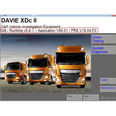 DAF Davie Runtime 95.01版本+DAF VCI 诊断仪+开发者工具