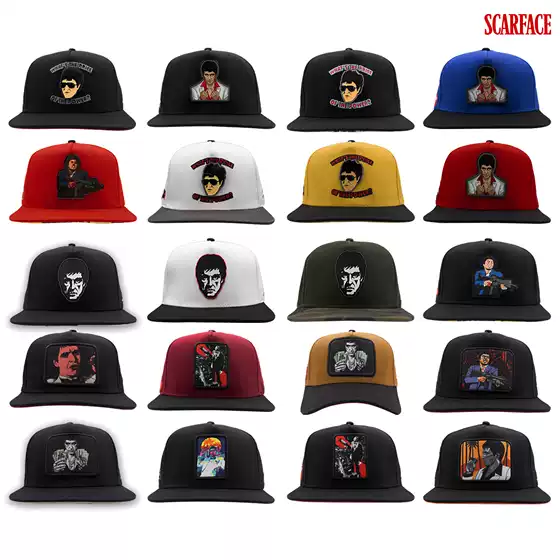 Street Market~ Scarface Scarface Baseball Cap with Hard Brim, Adjustable~ American Hip-Hop Old School