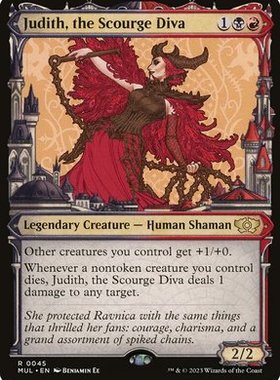 【铃铛卡牌】万智牌 MOC 英文 异画闪 金 灾祸歌伶裘蒂丝 美印