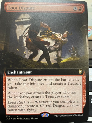 【铃铛卡牌】万智牌 简中 争战博德之门 扩画 金 战利品争执