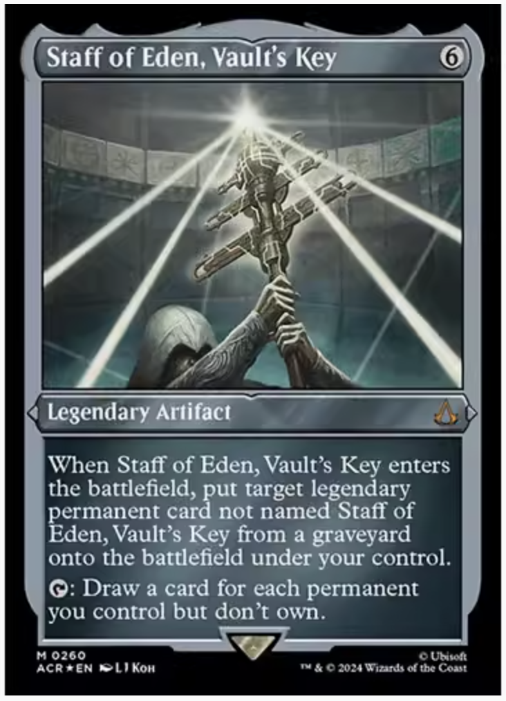 【铃铛卡牌】万智牌 英文 刺客信条 acr 蚀刻闪 密室钥匙伊甸权杖