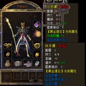 传奇单机.方声达精品1.76特戒一键微端巅峰假人-黄金魂石.24h发货