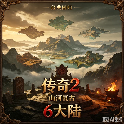 传奇单机联机-山河复古6大陆.一键.微端好玩.新增飞剑玩法.自发货
