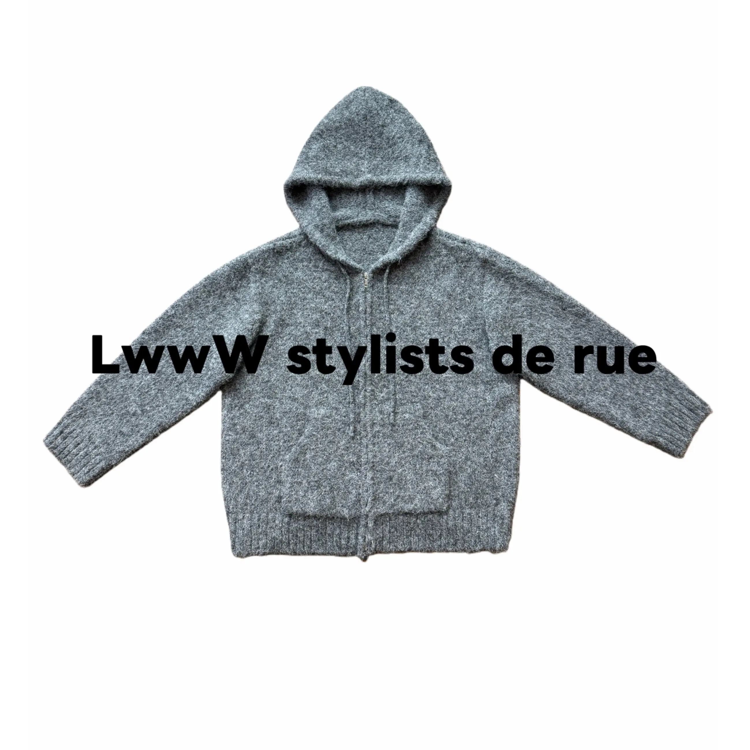 【兔八哥】抽绳显瘦含羊毛连帽外套