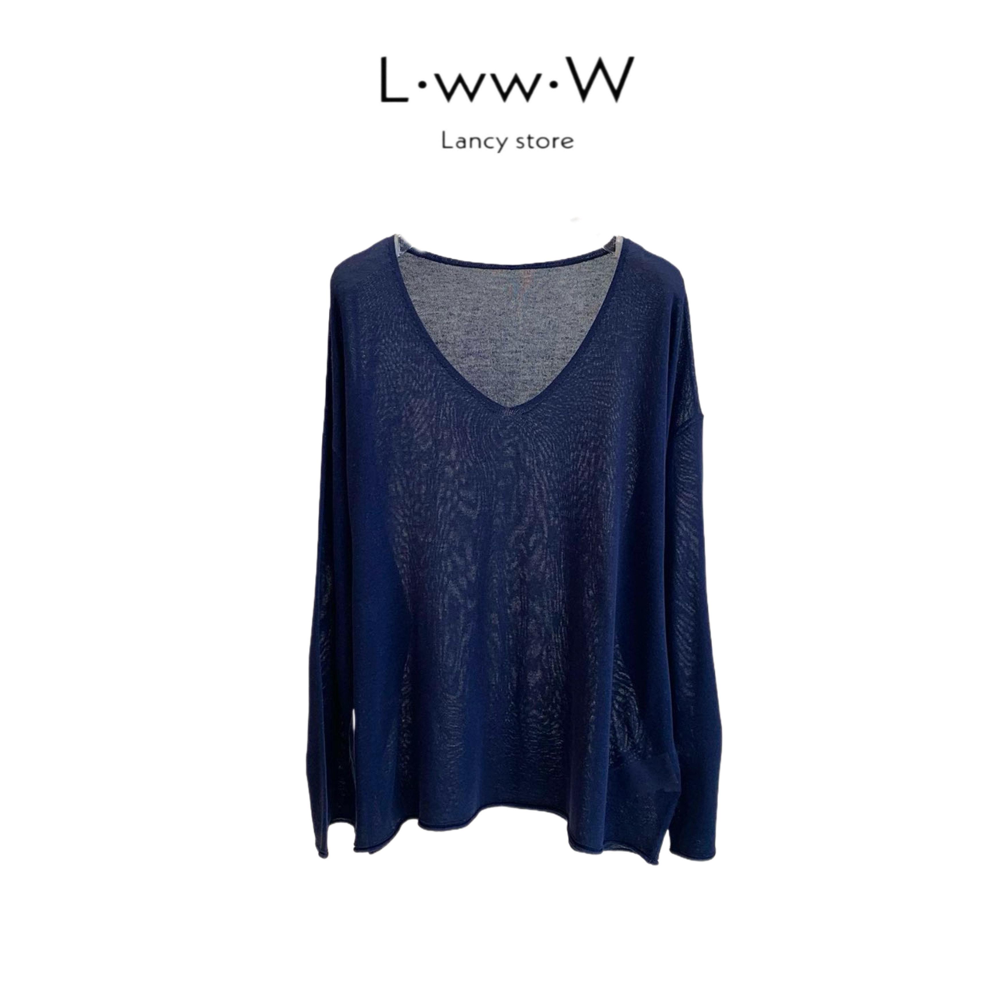 【奶呼呼】天丝亚麻大V领松弛感上衣