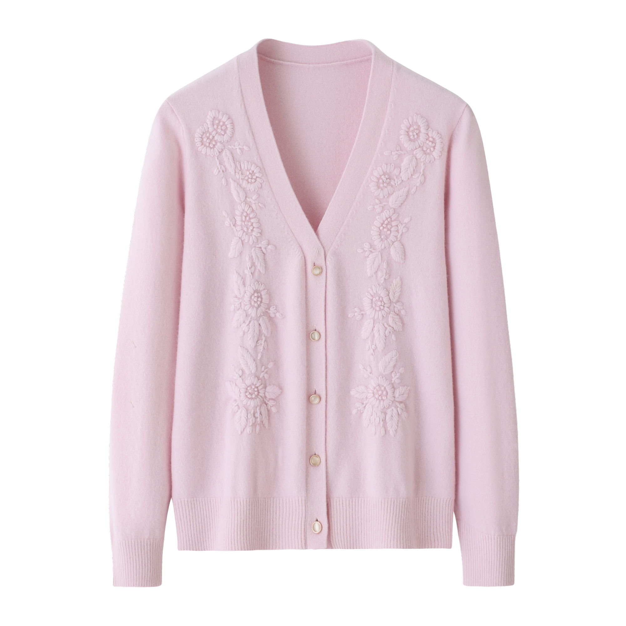 鄂尔多斯市100纯山羊绒衫针织开衫外套女红色羊绒毛衣外搭披肩