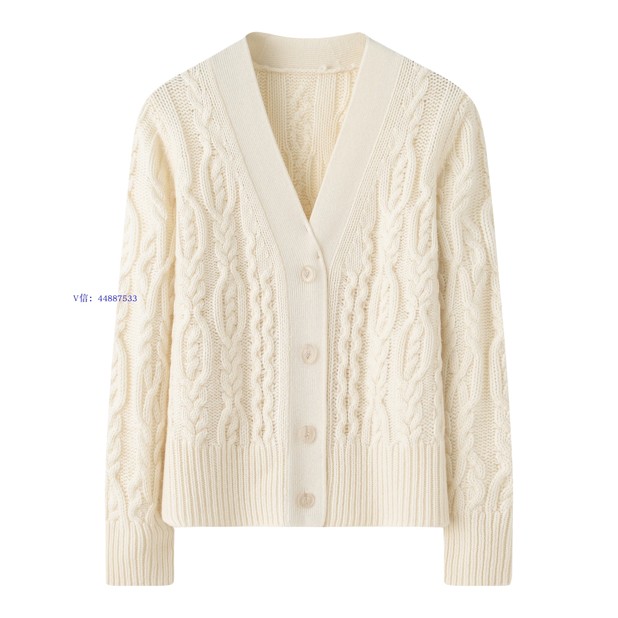 时尚潮款羊绒衫女士V领短款加厚对襟针织开衫休闲显瘦毛衣秋装新