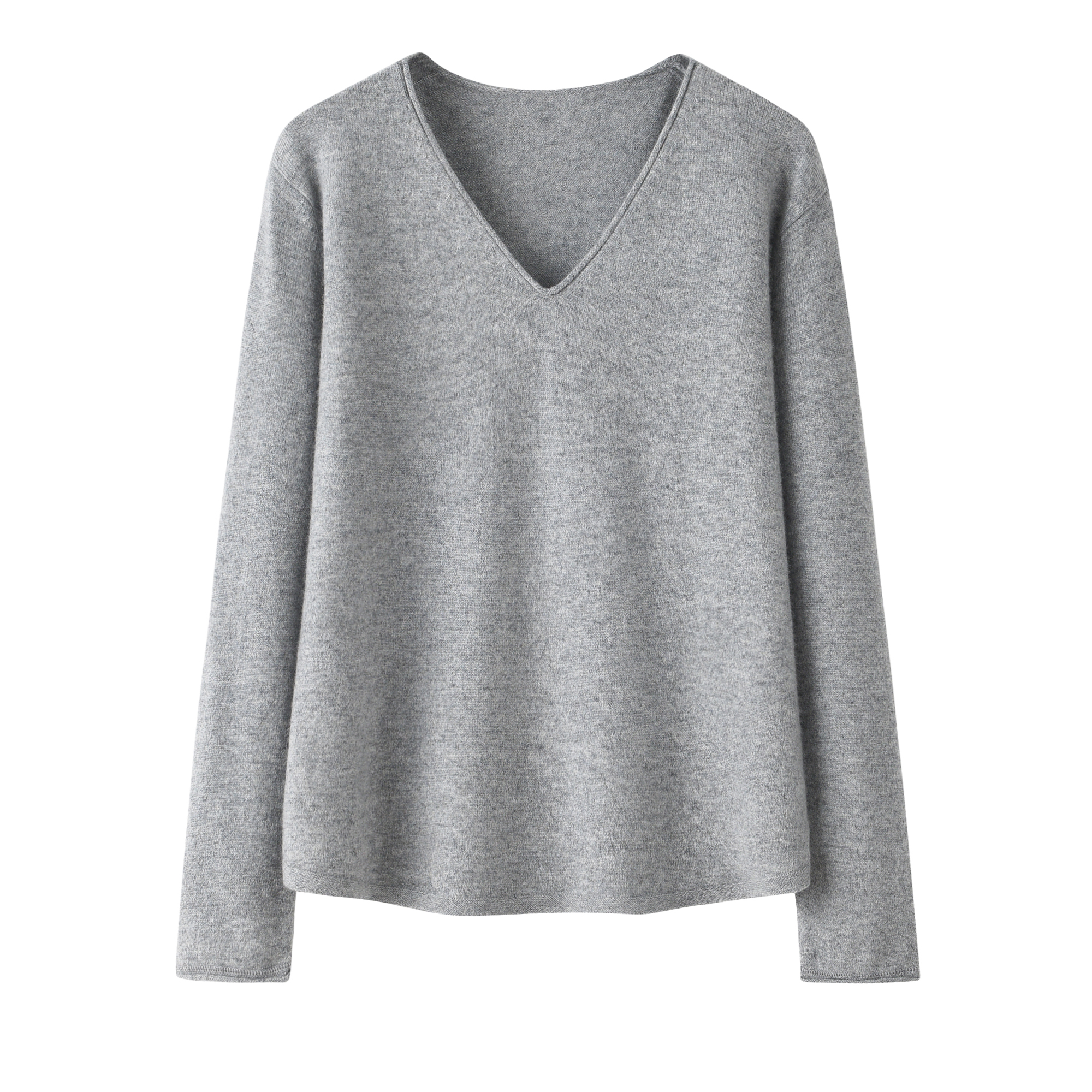 简约时尚~鄂尔多斯市100羊绒衫女V领舒适保暖纯色打底衫毛衣毛衫