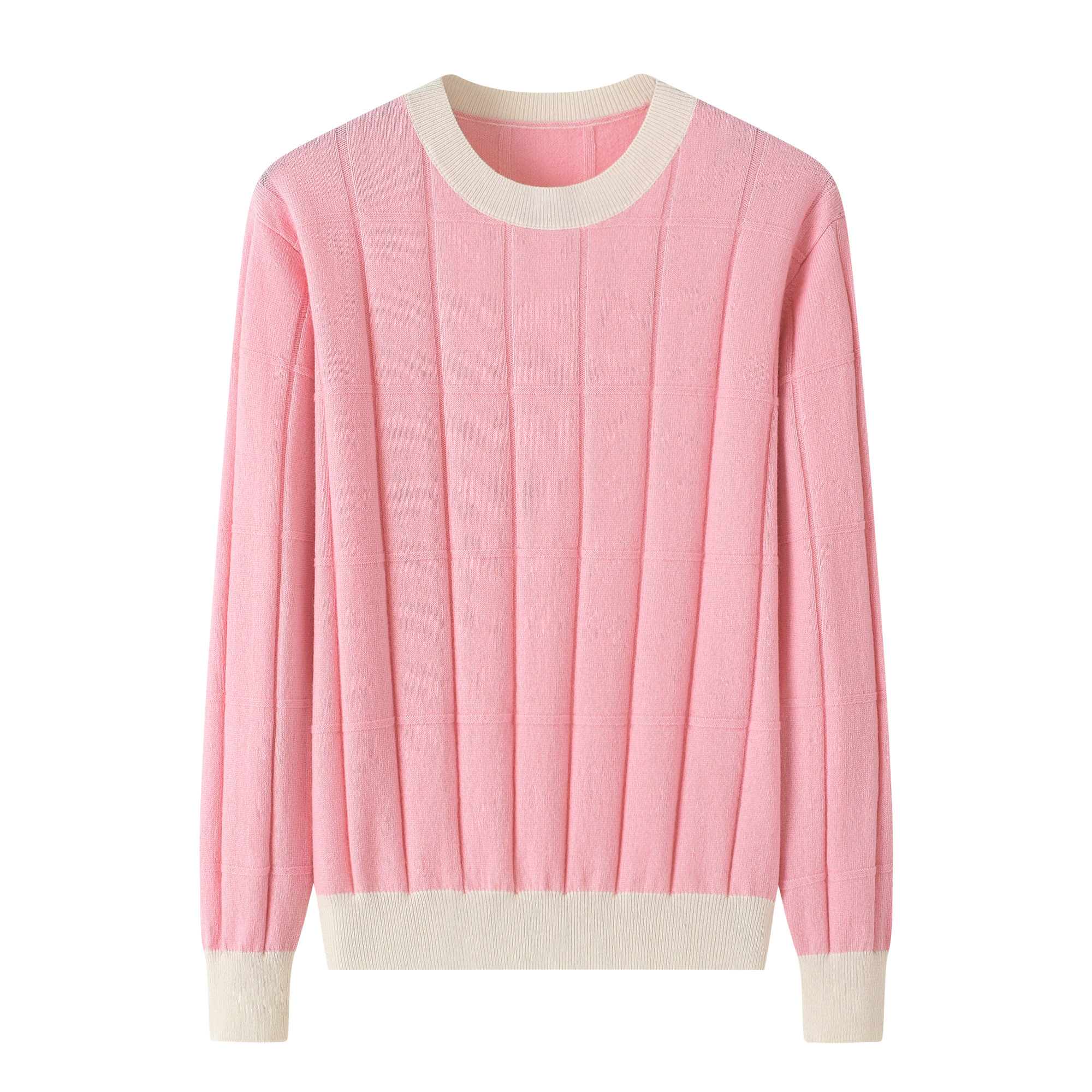 好看没谁了~鄂尔多斯市圆领羊绒衫女新款宽松加厚套头打底针织衫