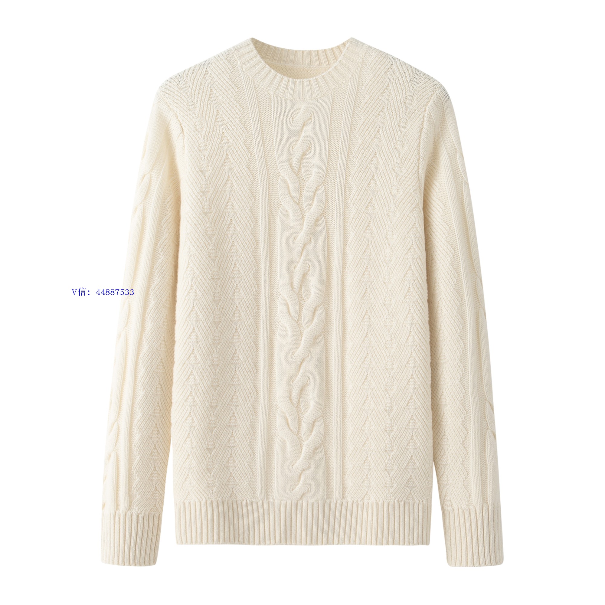 男装扭花纯羊绒毛衣秋冬季圆领绞花100%山羊绒针织衫鄂尔多斯产地