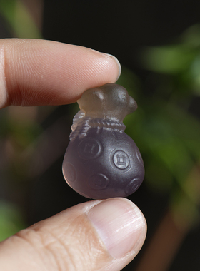 天然紫罗兰玛瑙帝王紫福袋吊坠