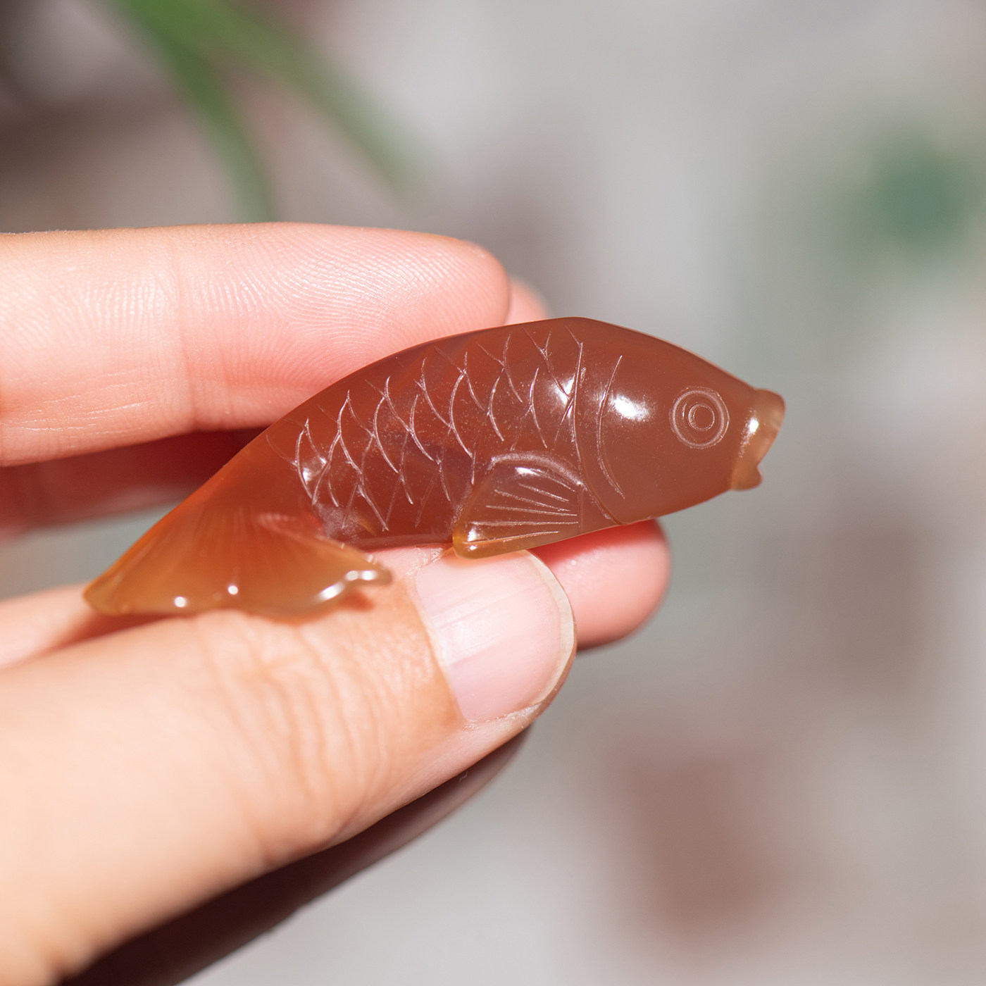 天然玛瑙锦鲤招财吊坠新中式