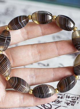 男女通用玛瑙民族风六棱手链个性