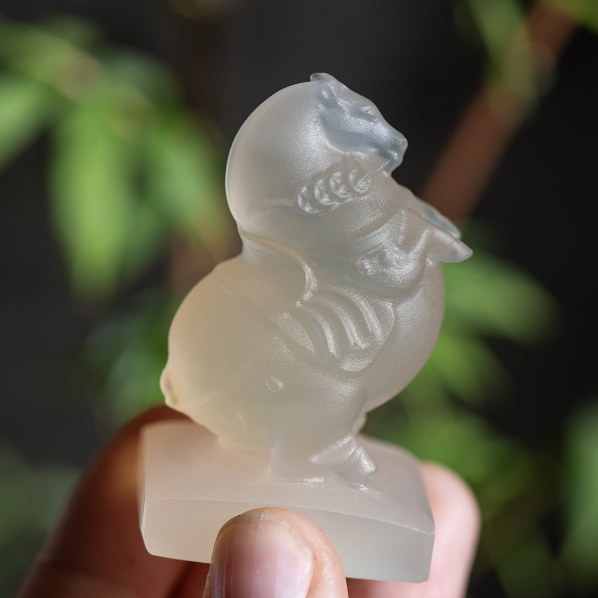 天然玛瑙生肖马本命年手把摆件