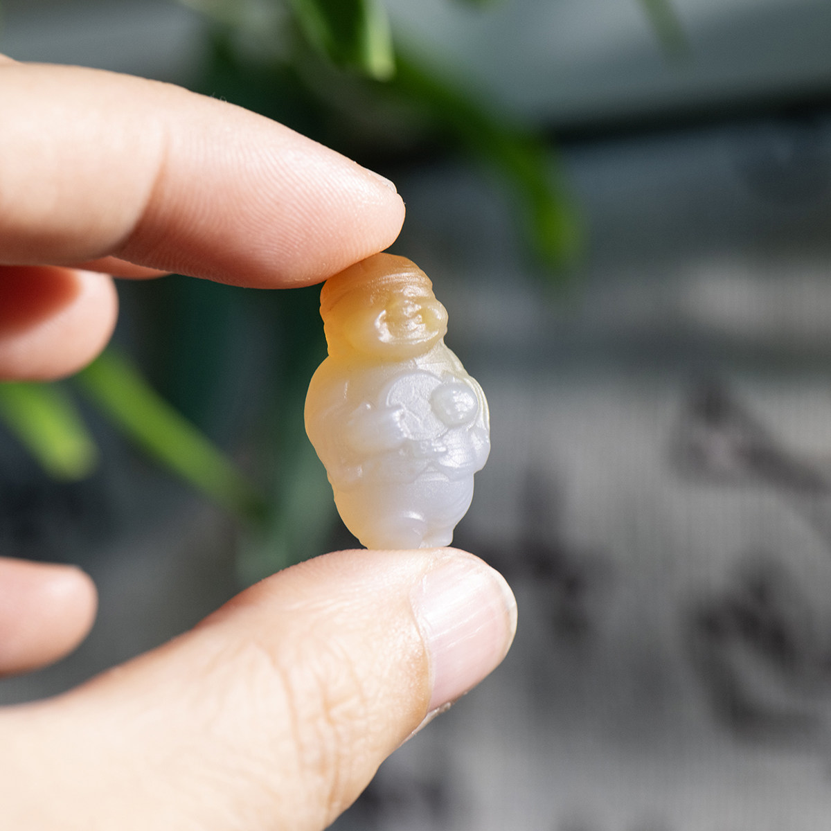天然玛瑙精打细算小挂件包挂配件小财主项坠DIY手机配饰传统人物