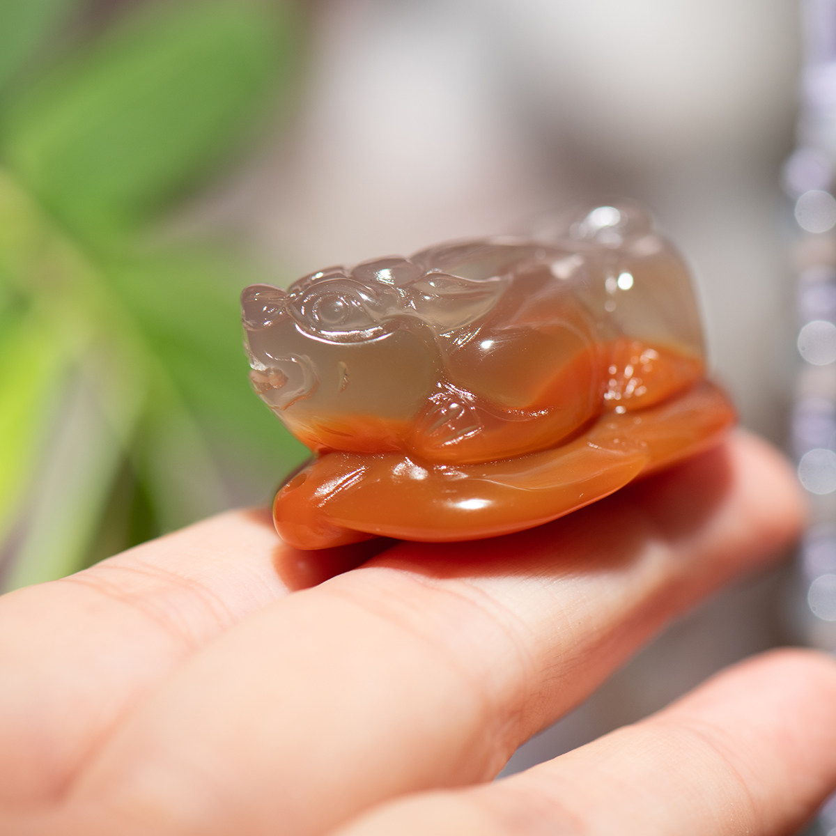 天然红玛瑙貔貅精雕招财吊坠