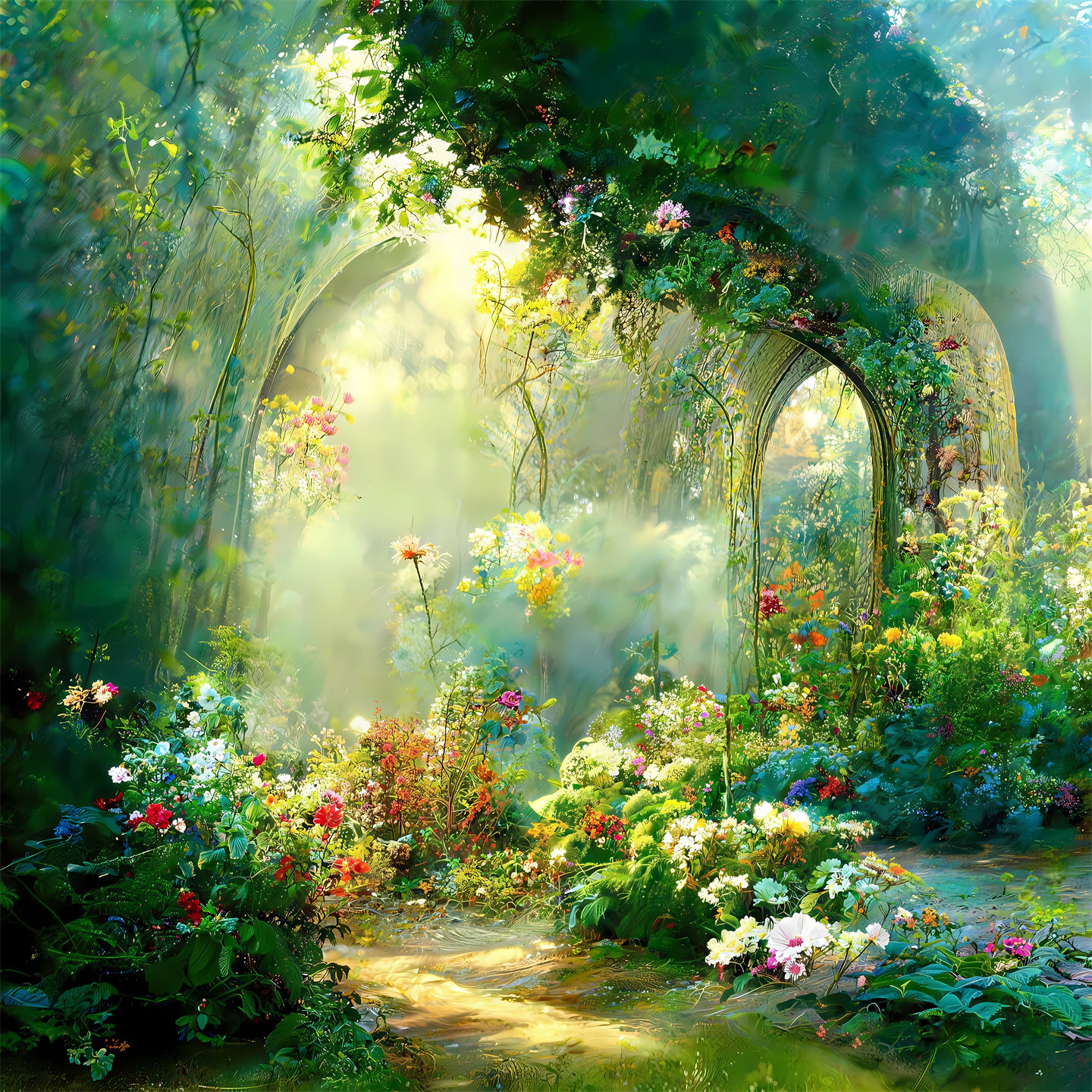 梦幻森林花园直播间背景布影楼精灵儿童摄影魔法森系公主拍照背景