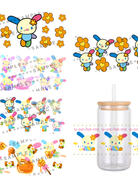 花小兔Usahana手帐素材贴纸杯子手机壳行礼箱书桌UV转印贴纸