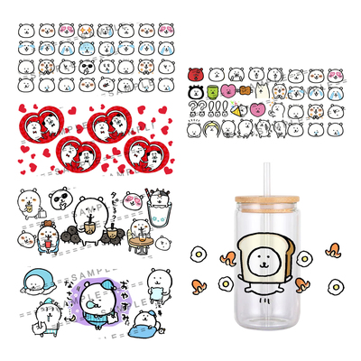 自嘲熊UV转印贴纸行礼箱