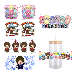 蒙奇奇手帐素材贴纸杯子手机壳行礼箱书桌UV转印贴纸