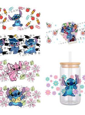 史迪仔UV转印贴水晶贴水晶标贴AB膜dtf玻璃杯贴纸跨境印刷厂家