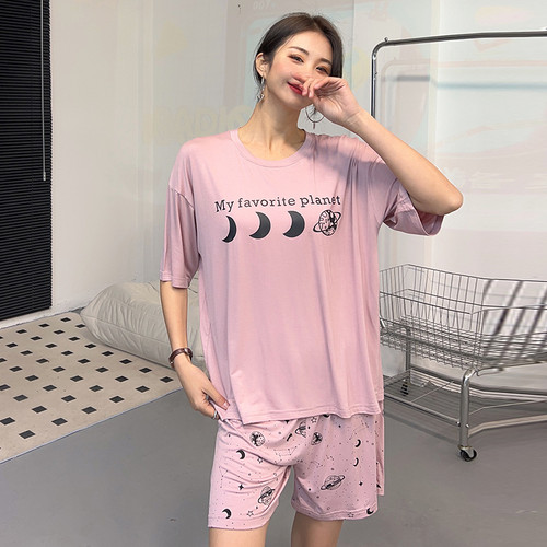 女士莫代尔家居服套装可外穿