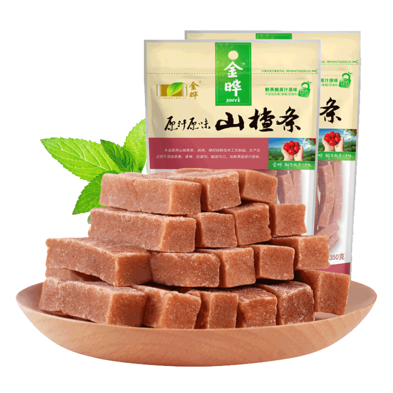 金晔山楂条无添加剂原汁原味山楂零食山东特产原果宝贝实惠装350g