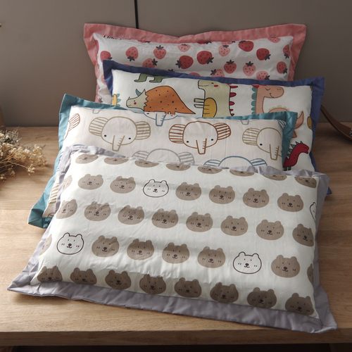 60支贡缎长绒棉儿童枕套可爱卡通婴幼儿宝宝幼儿园纯棉全棉枕头套