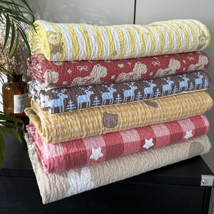 韩式a类纯棉纱布床盖全棉加厚床单四季通用可铺可盖