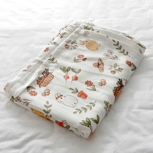 婴幼儿盖毯竹纤维毛巾被夏季 凉感毯儿童空调被子单人薄毯子冷感毯