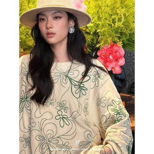 洋气新店REDMEMORY不一样的调调 松弛藏肉 早秋本命刺绣卫衣