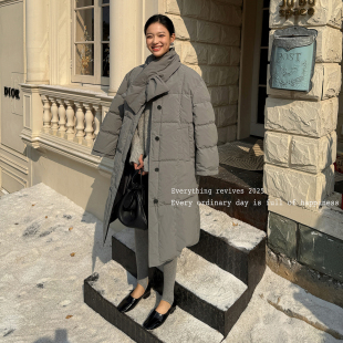 带围巾 两面穿羽绒服 保命战袍 洋气新店REDMEMORY怕冷星人