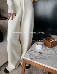 密实 蕞实用 长裤 进阶神裤 子高腰法式 针码 羊毛裤 洋气新店 冬季