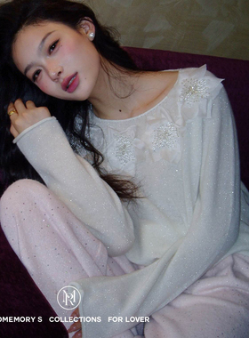 洋气新店REDMEMORY美成冬日童话 梦幻星河 仙里仙气立体花朵毛衣