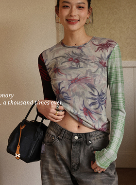 洋气新店REDMEMORY时髦尖子生 行走的艺术 伊甸花园网纱打底衫