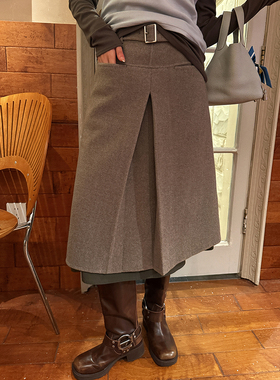 洋气新店REDMEMORY风格就位 老钱绝杀 版型是神 加厚羊毛呢半裙