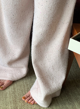 洋气新店REDMEMORY自留时髦扛把子 梦幻星河 垂坠自然阔腿羊毛裤