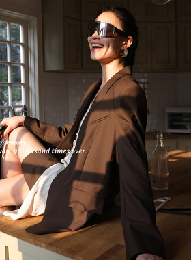 洋气新店REDMEMORY都市lady老钱 复古智感 黄皮亲妈摩卡西装套组