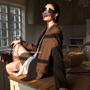 洋气新店REDMEMORY都市lady老钱 复古智感 黄皮亲妈摩卡西装套组