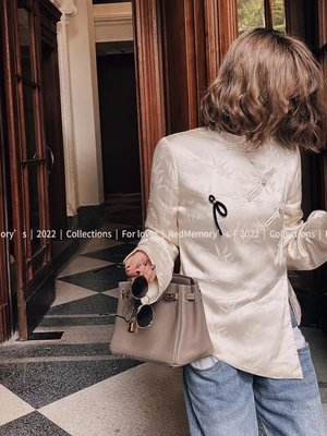 洋气新店古典飒姐丝缎夹棉上装