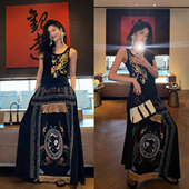 洋气新店REDMEMORY东方魅力 古董级艺术品 重工刺绣流苏半身裙