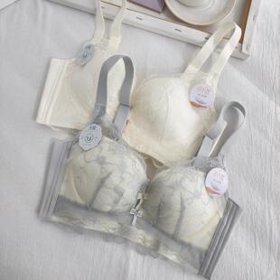 古妃1149超薄纸片杯大胸显小无钢圈文胸无磁聚拢上托收副乳内衣女