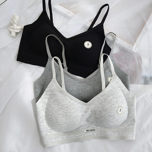 古妃3520时尚 纯色美背 无痕细肩带裸感亲肤舒适内衣女无钢圈背心式