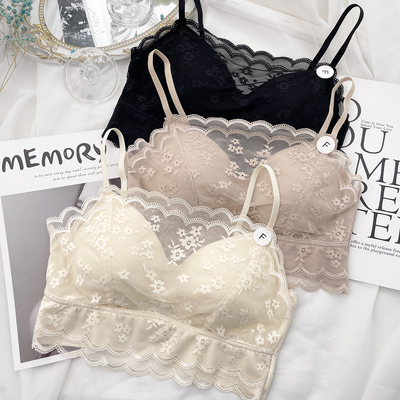 乳胶内垫蕾丝美背防走光抹胸